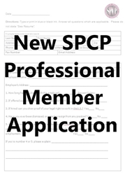 Application for Professional Membership 